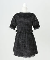 【予約　4/30発送】テーラードレースツイードビジューワンピース【SD】