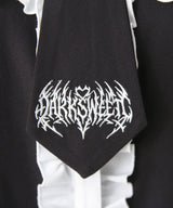 【予約　3/30発送】ゴシック風バラボタンフリルネクタイブラウス【SD】