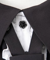 【予約　3/30発送】ゴシック風バラボタンフリルネクタイブラウス【SD】