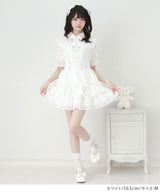 【予約　5/1発送】インドレースフリルハートビジューブラウス【SD】