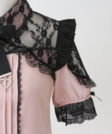 【予約　5/1発送】インドレースフリルハートビジューブラウス【SD】