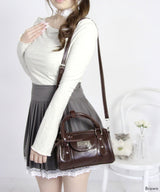 ハートチャーム付きミニボストンバッグ【select Item】