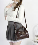 ハートチャーム付きミニボストンバッグ【select Item】