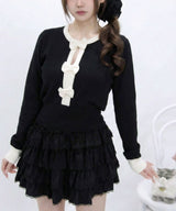 【予約　02/27発送】トリプルリボンニットトップス【SD】