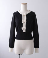 【予約　02/27発送】トリプルリボンニットトップス【SD】