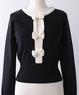 【予約　02/27発送】トリプルリボンニットトップス【SD】