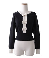 【予約　02/27発送】トリプルリボンニットトップス【SD】