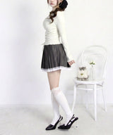 レーステープミニプリーツスカート【大きいサイズ有り】