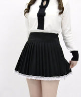 レーステープミニプリーツスカート【大きいサイズ有り】