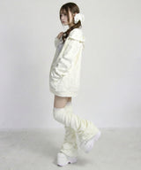 リボン柄オーバーサイズスウェットパーカー【大きいサイズ有り】