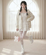 リボン柄オーバーサイズスウェットパーカー【大きいサイズ有り】