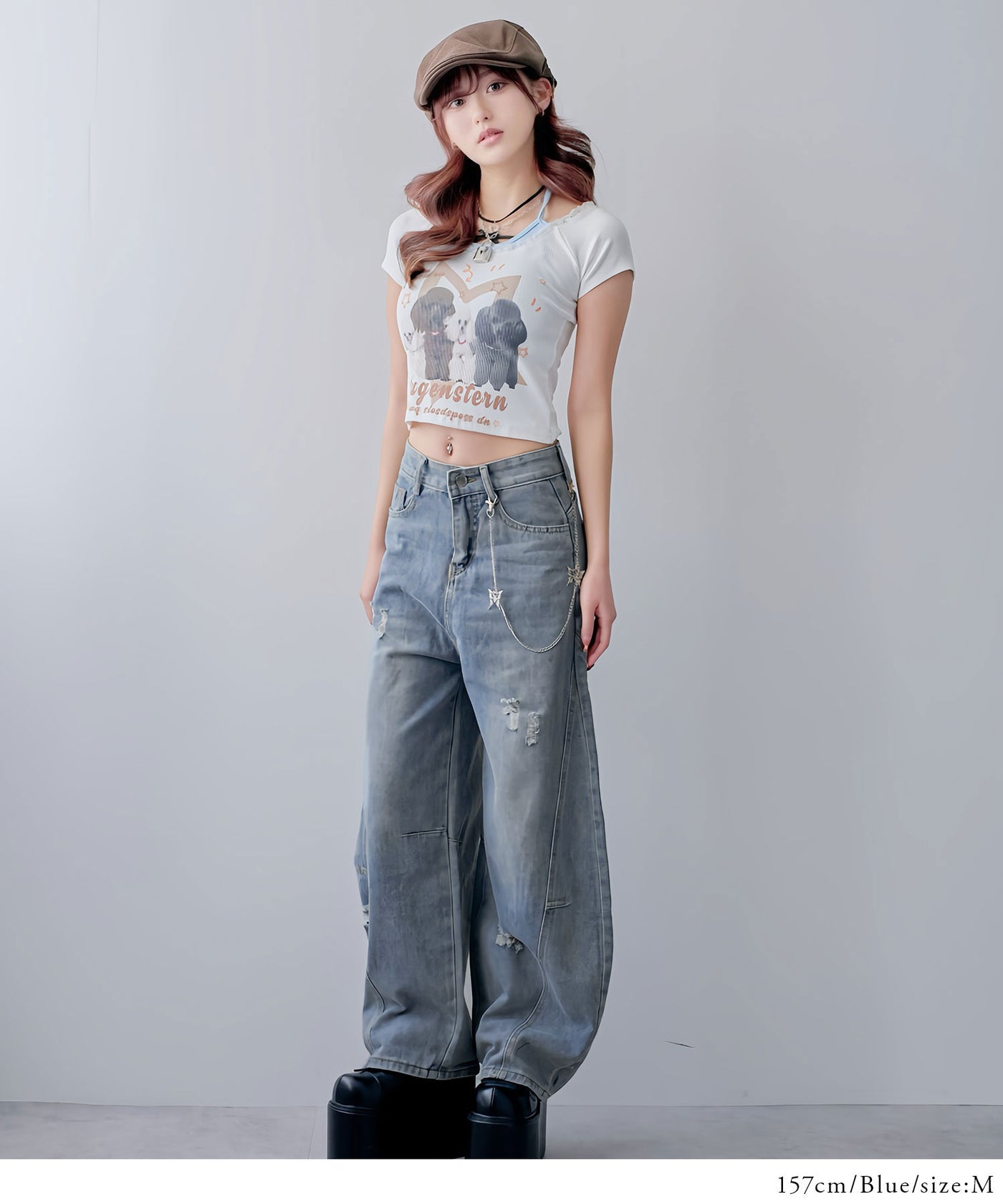 9/17 11時まで限定価格】ダメージ加工バレルデニムパンツ – レディース