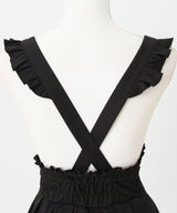 【予約　3/30発送】サス付きフリルレースアッププリーツスカート【SD】