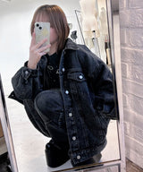 【予約　3/23発送】グランジ系ワイドバギーバルーンバレルデニムパンツ