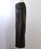 【予約　3/23発送】グランジ系ワイドバギーバルーンバレルデニムパンツ