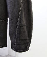 【予約　3/23発送】グランジ系ワイドバギーバルーンバレルデニムパンツ