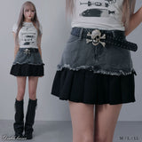 【予約　3/23発送】裾プリーツミニスカート