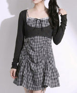 【予約　5/1発送】アンサンブルドロストミニワンピース【SD】