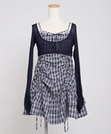 【予約　5/1発送】アンサンブルドロストミニワンピース【SD】