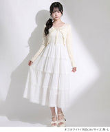 【予約　5/1発送】5WAYシアーボレロセットティアードロングキャミワンピース【SD】