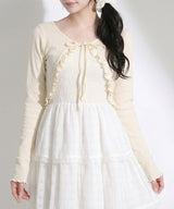 【予約　5/1発送】5WAYシアーボレロセットティアードロングキャミワンピース【SD】