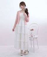 【予約　5/1発送】5WAYシアーボレロセットティアードロングキャミワンピース【SD】