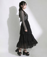 【予約　5/1発送】5WAYシアーボレロセットティアードロングキャミワンピース【SD】