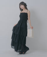 5WAYシアーボレロセットティアードロングキャミワンピース