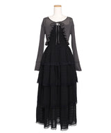 【予約　5/1発送】5WAYシアーボレロセットティアードロングキャミワンピース【SD】