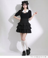 【予約　4/30発送】サイドバックルティアードミニスカート【SD】