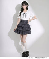 【予約　4/30発送】サイドバックルティアードミニスカート【SD】