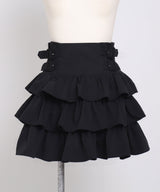 【予約　4/30発送】サイドバックルティアードミニスカート【SD】