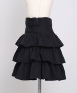 【予約　4/30発送】サイドバックルティアードミニスカート【SD】