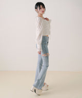 【予約　3/30発送】2WAYコルセット風レースアップブラウス【SD】