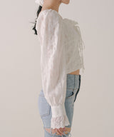 【予約　3/30発送】2WAYコルセット風レースアップブラウス【SD】