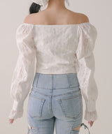 【予約　3/30発送】2WAYコルセット風レースアップブラウス【SD】