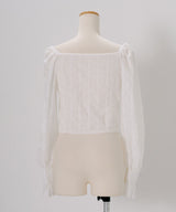 【予約　3/30発送】2WAYコルセット風レースアップブラウス【SD】