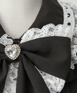 【予約　4/30発送】ハートレースフリルたっぷりブラウス【SD】