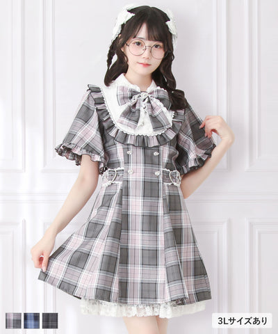 【9/17 11時まで限定価格】ケープ風フレアスリーブヨークワンピース