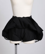 　リボン柄レースティアードミニスカート