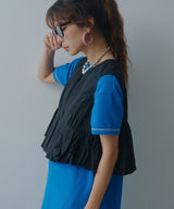 【感謝祭セール対象】ワッフルマキシ半袖ワンピース