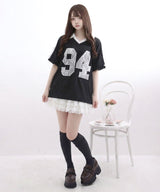 【予約　5/15発送】ミルフィーユティアードレースミニスカート【SD】