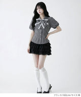 【予約　5/15発送】ミルフィーユティアードレースミニスカート【SD】