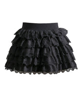 【予約　5/15発送】ミルフィーユティアードレースミニスカート【SD】