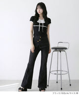 【予約　5/15発送】ヨークレースレイヤード風トップス【SD】