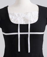 【予約　5/15発送】ヨークレースレイヤード風トップス【SD】