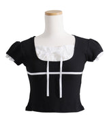 【予約　5/15発送】ヨークレースレイヤード風トップス【SD】