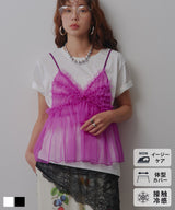 レイヤードレースTシャツ
