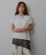 レイヤードレースTシャツ