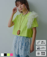 【感謝祭セール対象】チュールフリルTシャツ